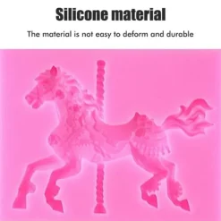 3D Karruselhest Silikoneform - Non-stick Fondantform til Kagedekoration og Chokoladebagning Discount