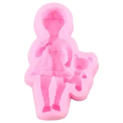 3D Silikone Fondant Kageform Kreativ Chokolade Sukkerform Dekorationsværktøj (Pige) Hot