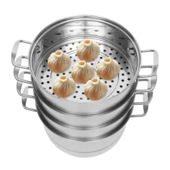 Madlavningsmaskiner>Dampkoger, 304 rustfrit stål, 5 lag, 9L kapacitet, 32,5 cm diameter, 4,5 kg brutto vægt