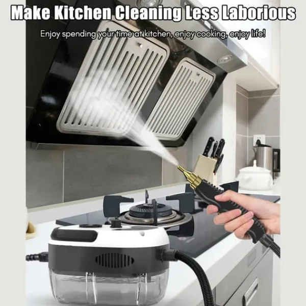 Damprenser - Bærbar Højtryksdamprenser - 2500 W - Tryksat Højtemperaturdamp - 220 V EU-stik - CE-godkendt - Mod Fedt & Pletter - Hvid Online