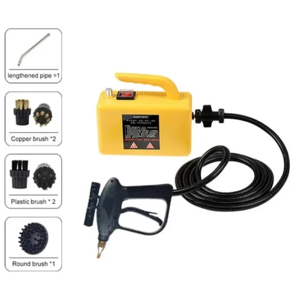 Damprenser, Højtemperatur Desinfektion, Multi-Oberflade Kompatibilitet,220 V, Gul New