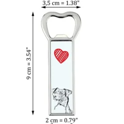 Dansk-svensk landhund - oplukker med hund, personlig køleskabsåbner, unik gave til en mand fra Art-Dog Online