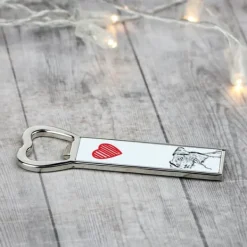 Dansk-svensk landhund - oplukker med hund, personlig køleskabsåbner, unik gave til en mand fra Art-Dog Online