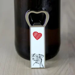 Dansk-svensk landhund - oplukker med hund, personlig køleskabsåbner, unik gave til en mand fra Art-Dog Online