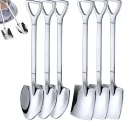 Bestik>DEKORATIVE SMÅ TESKE LANDMANDSSKE GAVE SÆT 8X