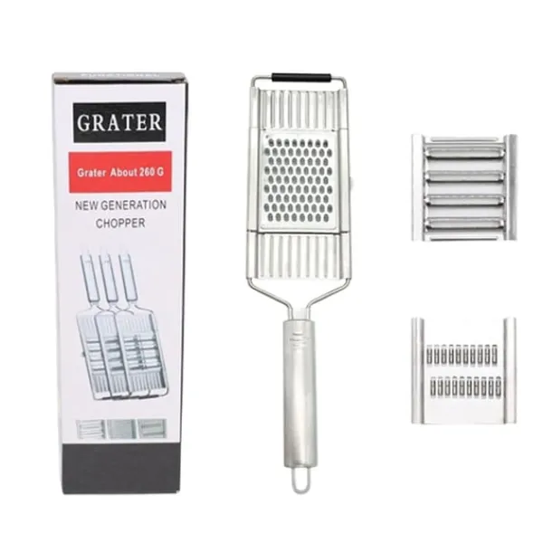 Mandolin- & Rivejern>3-delt rivejern i rustfrit stål - Sølv