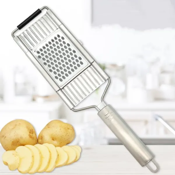 Mandolin- & Rivejern>3-delt rivejern i rustfrit stål - Sølv