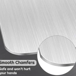 3-delt sæt dobbeltsidet skærebræt i rustfrit stål, skimmel- og fugtbestandigt