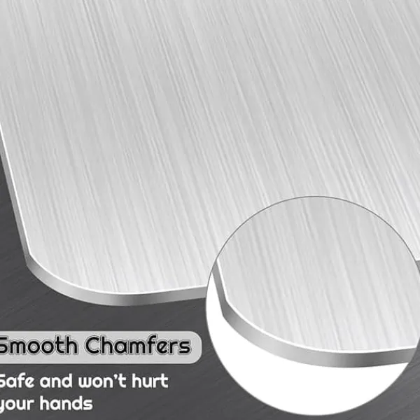 3-delt sæt dobbeltsidet skærebræt i rustfrit stål, skimmel- og fugtbestandigt