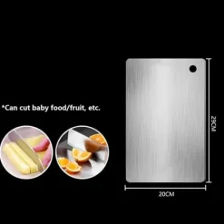 3-delt sæt dobbeltsidet skærebræt i rustfrit stål, skimmel- og fugtbestandigt