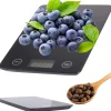Digital køkkenvægt glas 5kg/1g brevvægt sort Sale