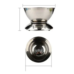 Digital køkkenvægt i rustfrit stål med skål - 5000g kapacitet, præcis måling kompatibel med alle køkkener Online