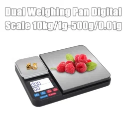 Digital køkkenvægt med dobbelte vejeplader 10 kg/1g og 500g/0,01g Hot