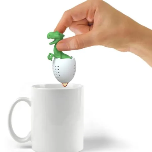 Tefiltre>dinosaurformet tefilter silikone te-infuser varmebestandig dejlig baby dinosaurformet te-infuser tesi