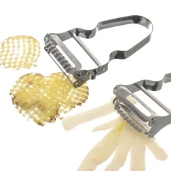 Dobbelt stålskræller til frugt og grøntsager 11,5 cm Sale