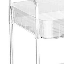 Dobbeltlags hvid kop tørrestativ med afløbsbakke - bordplade opbevaringshylde til hjemmekøkken Online