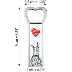 Doberman, Dobermann I - flaskeåbner med en hund, personlig køleskabsåbner, unik gave til en mand fra Art-Dog Clearance