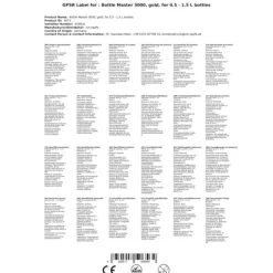 Flaskepropper>Dosering Bottle Master 3000, for 0,5 - 1,5 liter flasker, tud, guld, Serveringsmængde:20 ml