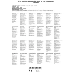 Dosering Bottle Master 3000, for 0,5 - 1,5 liter flasker, tud, forkromet, Serveringsmængde:40 ml Clearance