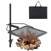 Drejelig bålgrill i kraftigt stål med justerbar madlavningsrist til åben ild. Perfekt til udendørs gril og madlavning! Clearance