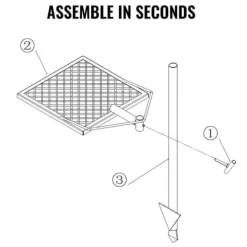 Drejelig bålgrill i kraftigt stål med justerbar madlavningsrist til åben ild. Perfekt til udendørs gril og madlavning! Clearance