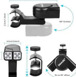 Drejelig dobbelt grill og cykellygte – LED-lys med to hoveder til grill og cykel Online