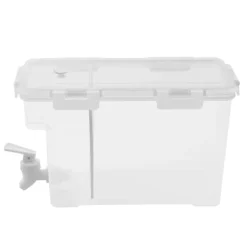 Drikkevareautomater>Drikke- og vanddispenser - Dobbeltbeholder 3,5 l - Kran & skilleplade - Til køleskab - Hvid