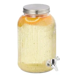 Drikkevareautomater>Drikkeautomat, Rillet Glas, 30x18.5x24 cm, Transparent