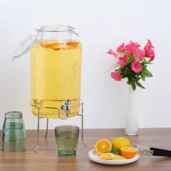 Drikkeautomat, 48x21x27 cm, Transparent, Sølv Outlet