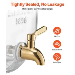 Drikkedispenser 8L, Glasdispenser til Fester, med Stativ, 2 Stykker Pakke Online