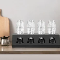 Drypholder i rustfrit stål Drypstativ til krystalflaskeholder og Emil flasker Streambrush med lågholder Drypbakke Flasker