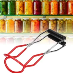 Dåsebeholder Multifunktionel Rustfrit Stål PP Anti-Skoldning Bakke Opvaskeklemme Køkkenværktøj (Rød)