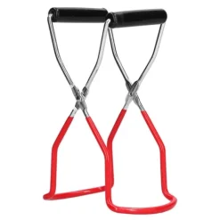 Dåsebeholder Multifunktionel Rustfrit Stål PP Anti-Skoldning Bakke Opvaskeklemme Køkkenværktøj (Rød)