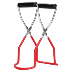 Dåsebeholder Multifunktionel Rustfrit Stål PP Anti-Skoldning Bakke Opvaskeklemme Køkkenværktøj (Rød)