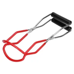 Dåsebeholder Multifunktionel Rustfrit Stål PP Anti-Skoldning Bakke Opvaskeklemme Køkkenværktøj (Rød)