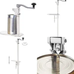 Dåseåbner 70 cm aluminium og rustfrit stål sølvfarvet - Åbner - Åbnere - Home & Living Outlet