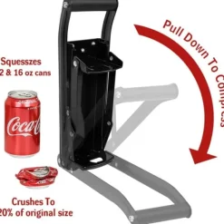 Dåseknuser Flaskeknuser til Aluminium Seltzer Sodavand Øldåser og Flasker til Genbrug