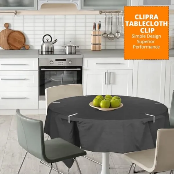 Dugklemme & -Vægte>Dugklemmer i rustfrit stål, 12-pak, velegnet til hjemmet, restaurant, picnic, fest, spisebord, holder borde op til 4,8 cm tykke