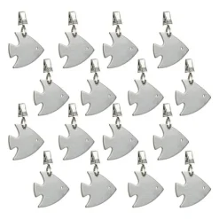 Dugvægte, Fiskedesign, 7.5x6x1 cm, Sølv Clearance