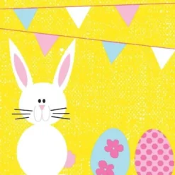 Duni Bunny & Eggs 3-lags servietter 33x33 Outlet