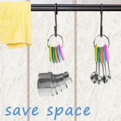 Ejoyous 10 stk. målebægre og skeer i rustfrit stål med silikonehåndtag Køkken M Clearance