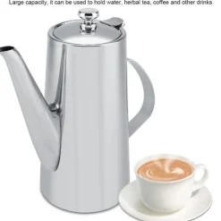 Kaffe- & Tekander>Elegant tekande i tykt rustfrit stål - Hjemmerestaurant Te Kaffe Kedel