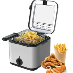 Fritøse>Elektrisk Frituregryde, 2,5L Kapacitet, 1000W Effekt,EU-stik