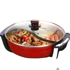 Madlavningsmaskiner>Elektrisk Hot Pot, 6L Kapacitet, Justerbar Temperaturkontrol