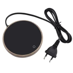 Kopvarmer>Elektrisk kaffekopvarmer til kontoret og hjemmet - Træstrukturdesign (EU-stik)