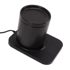 Elektrisk kaffekrusvarmer med intelligent 55℃ konstant opvarmning, USB-drevet drikkevarevarmer med keramisk kop til skrivebord - sort Best