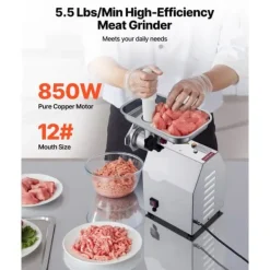 Elektrisk Kødhakker til kommerciel brug, 5,5 Lbs/Min, Pølsefylder, ideel til køkkenbrug Clearance
