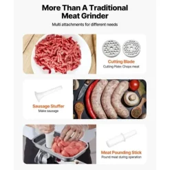 Elektrisk Kødhakker til kommerciel brug, 5,5 Lbs/Min, Pølsefylder, ideel til køkkenbrug Clearance