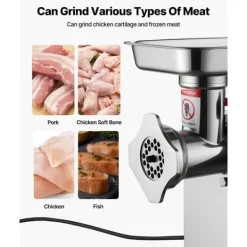 Elektrisk Kødhakker til kommerciel brug, 5,5 Lbs/Min, Pølsefylder, ideel til køkkenbrug Clearance