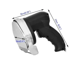 Elektrisk kebabskærer - Håndholdt gyroskniv - 80 W - Justerbar skæretykkelse - Rustfrit stålblad - Med sliber - Rød Outlet